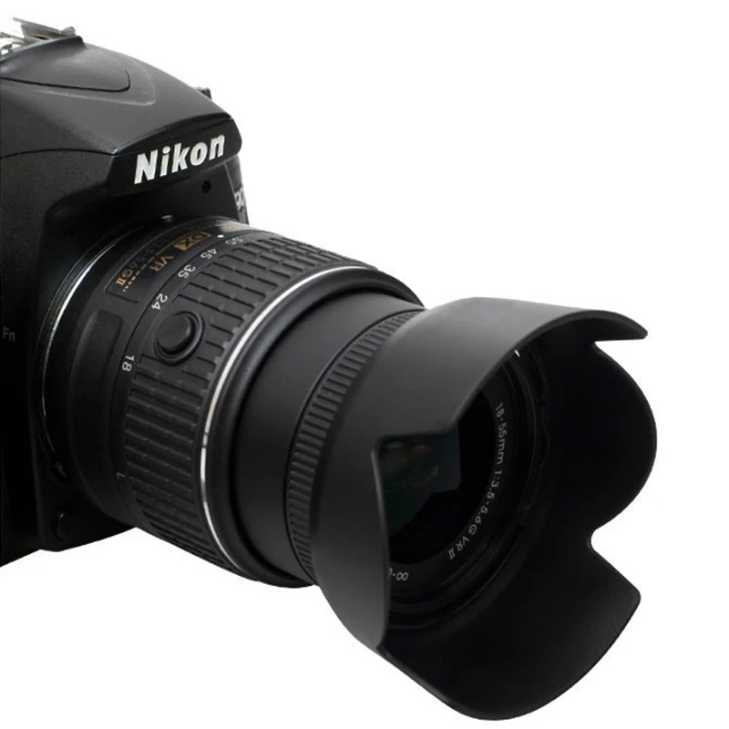 HB-69 бленда объектива камеры для Nikon AF-S DX 18-55 мм F/3,5-5,6G VR II 52 мм хорошая форма пластиковая бленда для Nikon D3200/D3300/D5200/D5300