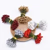 50/100pcs 5mm Mini Artificial Berries Gold Silver Mixed Foam Cherry Stamen Fake Flowers DIY Wedding Wreaths Party Decor Supplies ► Photo 2/6