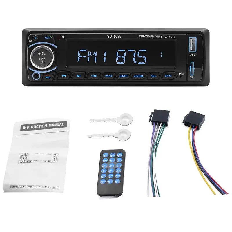 1Din Автомагнитола 12 В Авто Аудио Стерео bluetooth Поддержка FM USB SD BT MP3 плеер громкой связи+ пульт дистанционного управления