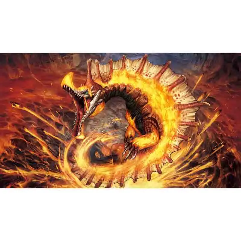 

Monster Hunter World PC Games Action Figure Playmat Desk Gaming Mouse Pad Board Game Mat Icebrone Dragon Pattern