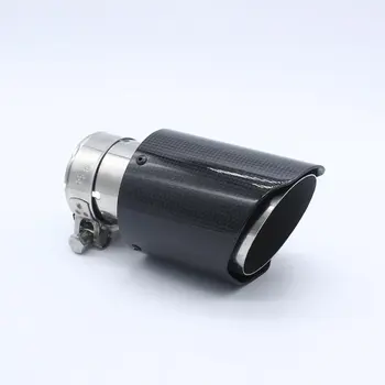

Real Carbon Fiber Auto Exhaust Pipe Muffler End Tips For Car 63Mm-89Mm Gloss Carbon Fiber Modified Tail Roar