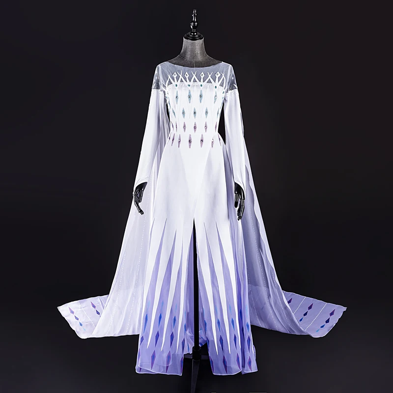 Robe Elsa Reine des Neiges 2 Cosplay Blanc Adulte