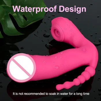 Wearable Sucking Dildos Vibrator G-Spot Clitoris Stimulator Oral Suction Anal Vagina Massager Machine Adult Sex Toys for Women 3