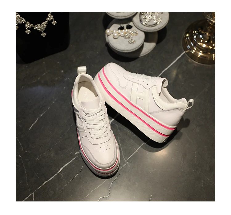 Buono Scarpe/брендовые кроссовки на толстой платформе; женские повседневные кроссовки на плоской платформе; повседневная женская обувь на шнуровке; коллекция года; женская обувь