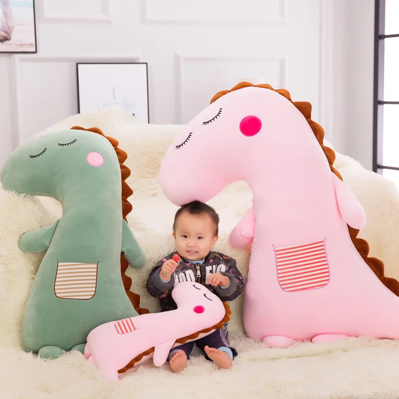 

Hot Selling Large Size Dinosaur Doll Dinosaur Plush Toys And Soft Pacify to Sleep with Pillow Birthday Gift