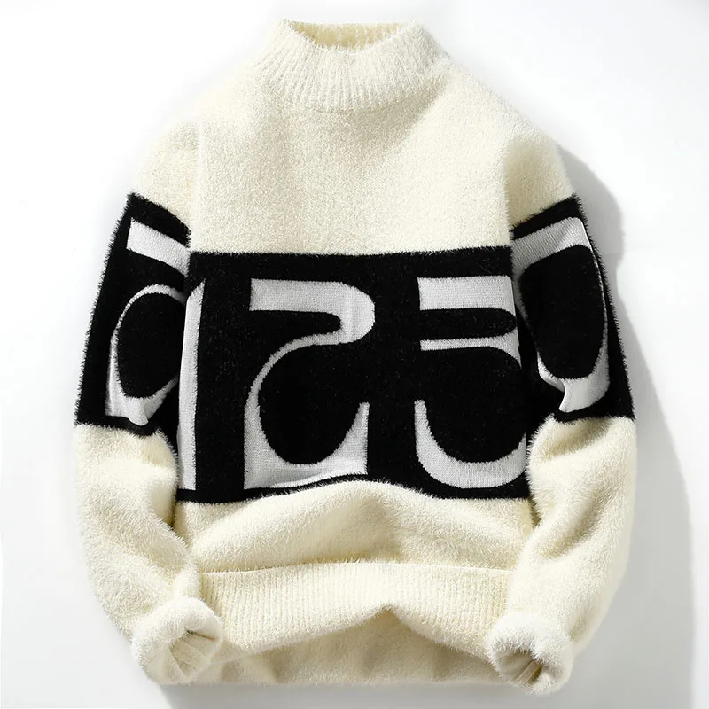 

Winter Cashmere Sweater Men Clothing Top Quality Male Pullover Crew Neck Sweaters Keep Warm Pull Homme 2022 Mens Christmas Jump