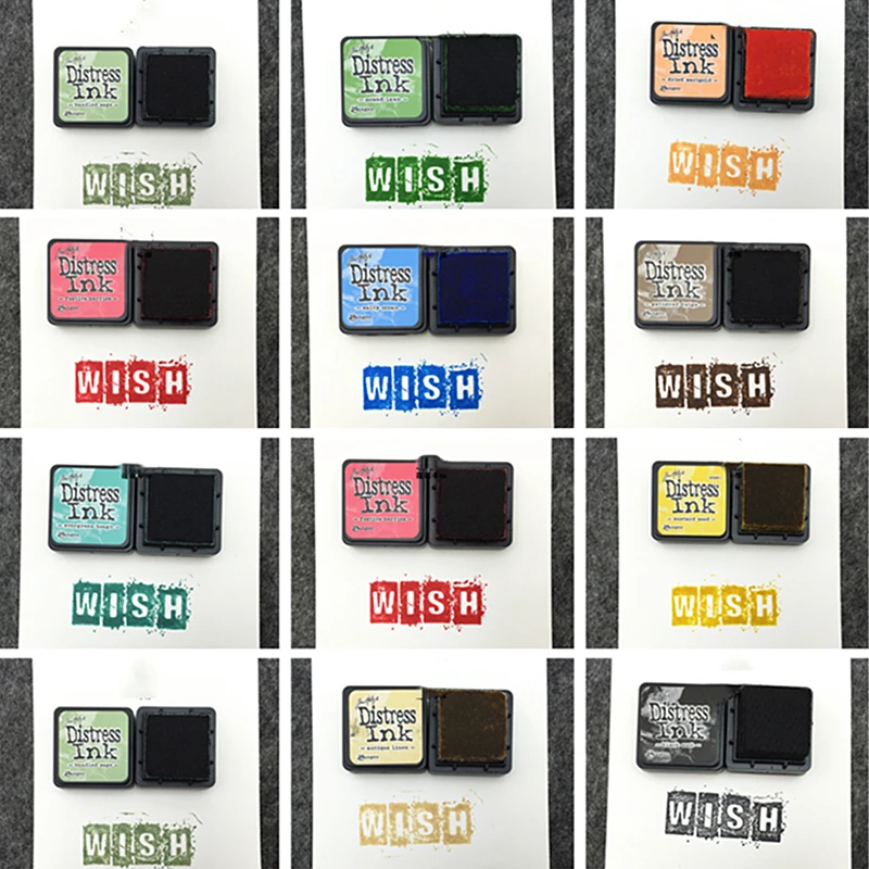 Stamp Pad Ink Pad Color Craft Stamp Rubber Fabric Rubber DIY Work Fingerprint Wedding Gift Scrapbook Accessories stamp pad ink