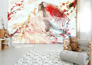 

[Self-Adhesive] 3D Girl In Flowers 9632111 Japan Anime Wall Paper mural Wall Print Decal Wall Murals