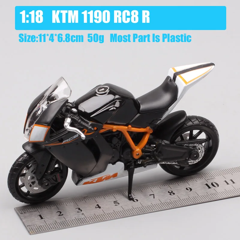 1:18 Масштаб Мини bburago KTM 1190 RC8 R спортивный велосипед литья под давлением модель игрушки superbike транспортные средства Мотоцикл цикл детский хобби сувенир