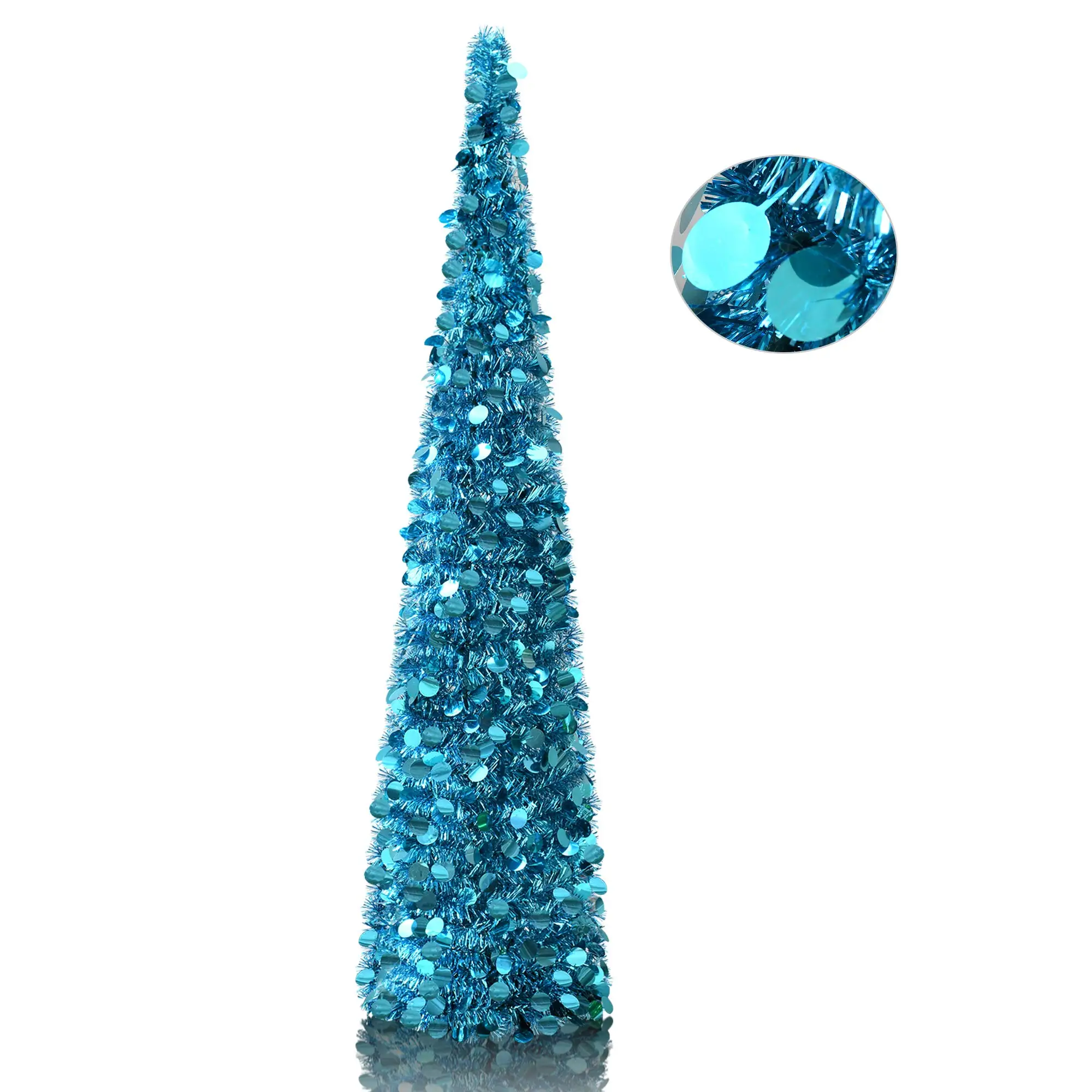 

YuQi 1.5M Pop up Artificial Blue Ocean Themed Trees Collapsible Reusable Christmas Party New Year Wedding Seasonal Home Decor