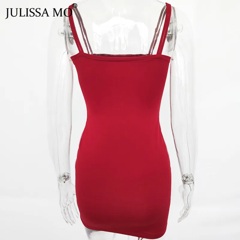 JULISSA MO Purple Sexy Summer Cami Straps Dress Women Drawstring Bandage Bodycon Dresses Backless Club Party Dress Mini Vestidos