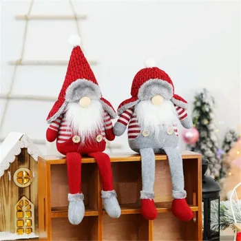 

Plush Christmas Decoration Knitted Faceless Doll Forest Elder Ornaments Cristmas Ornament Xmas Navidad Natal New Year 2021 #F