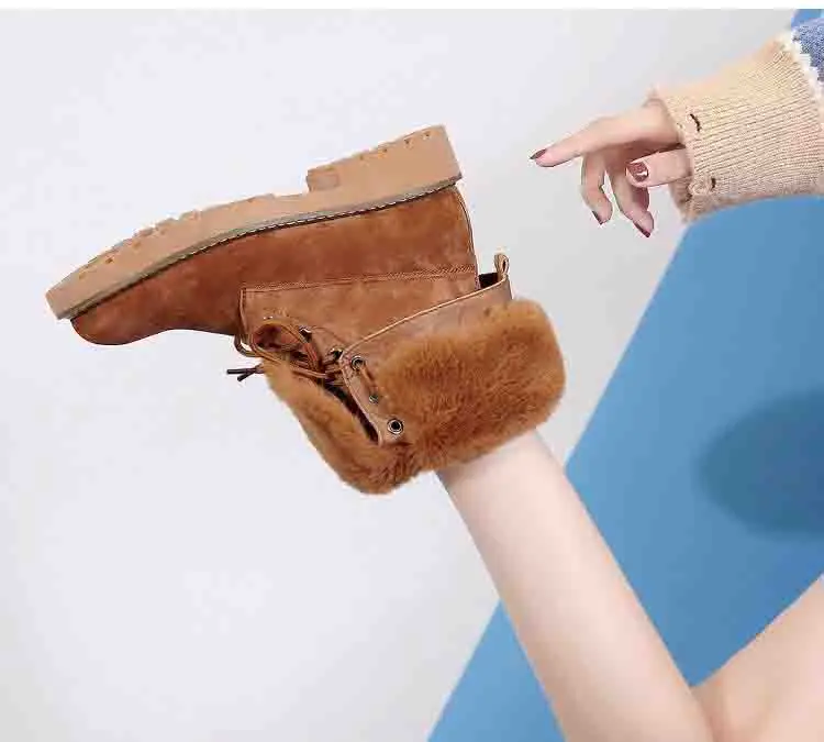 Women's Snow Boots Keep Warm Thick Fur Shoes Very Warm Winter Female Warm Plush Snow Women Boots Large Size Botas Mujer