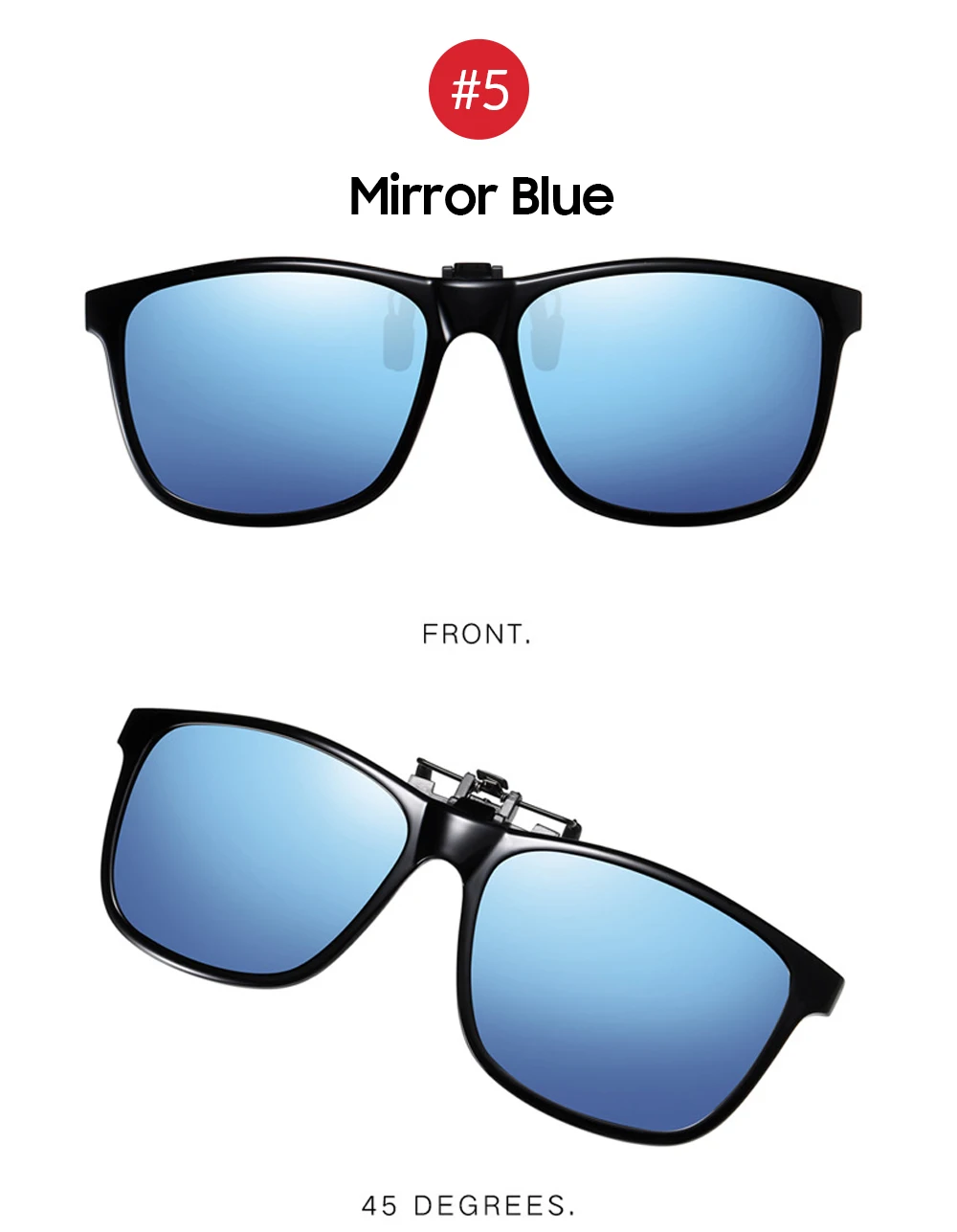 Fishing Polarized Pilot Flip Up Clip on Sunglasses Men Photochromic UV400 Women Driving Sun Glasses Color Change Night Vision
