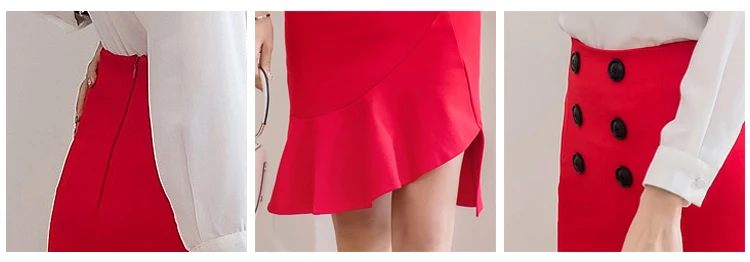 Faldas Mujer,, красные женские юбки на пуговицах, новинка, черная юбка-карандаш, Женская Асимметричная юбка, зима-осень, Jupe Femme, Корейская одежда