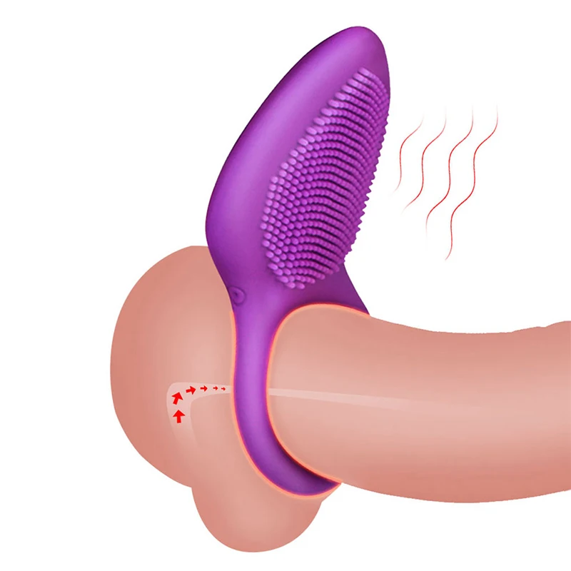 HipBao Cock Ring Male Vibrate Penis CockRing Vibrator Clitoris Stimulate Delay Ejaculation Sex Toy for Couple Men Adult Product