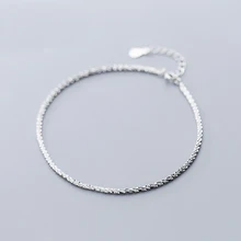 MloveAcc простой браслет для лодыжки стерлингового серебра 925 уникальная цепочка ножные браслеты для ног