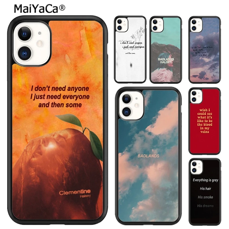 MaiYaCa Halsey Colors Lyrics Badlands Phone Case Cover For iPhone SE 6 6s 7 8 plus X XR XS 11 12 pro max Samsung S8 S9 S10 shell | Мобильные