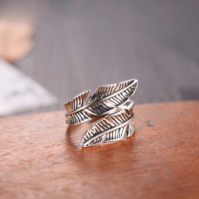 Rings Boho Adjustable Real-925-Sterling-Silver S925 Women Fashion for Anillos Joyas-De-Plata