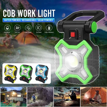 

400W COB LED Portable Spotlight 55000lm Super Bright Led Work Light Rechargeable for Outdoor Camping Lampe Led Flashlight