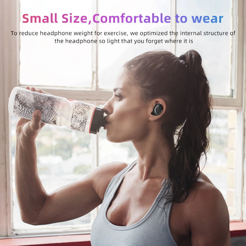 Беспроводные наушники Bluetooth 5,0 TWS наушники Bluetooth гарнитура HIFI мини спортивные наушники для бега для iPhone samsung Xiaomi