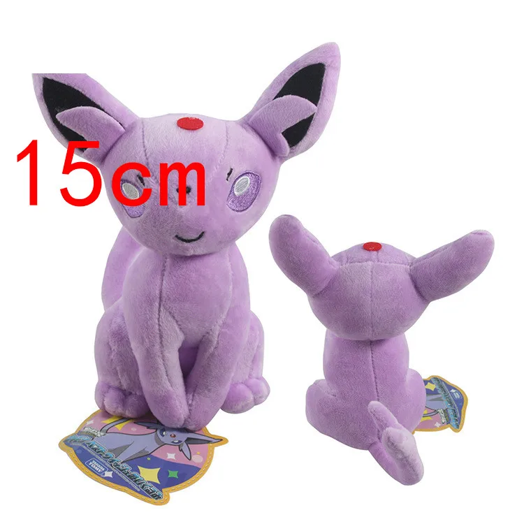 Черный 12-22 см Плюшевые Eevee Squirtle Jigglypuff Charmander Snorlax Мягкая игрушка чучело привлекательная кукла подарок для детей Рождественский подарок - Цвет: Черный