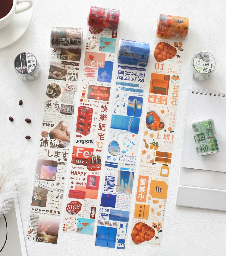 Прозрачный дорожный блокнот Bullet Journal васи лента Diy Украшение скрапбукинг планировщик маскирующая лента клейкая лента этикетка наклейка