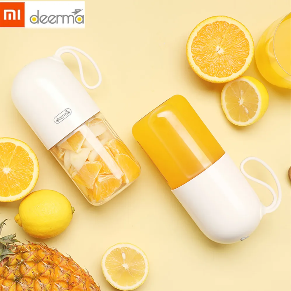 

11 Deerma 300ml Electric Juicer Blender Multipurpose Wireless Mini USB Rechargable Portable Juice Cup Cut Mixer for Travel