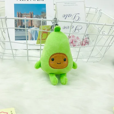 Мягкие каваи авокадо Плюшевые игрушки мультфильм брелок кулон фильм Фрукты милые счастливые куклы день рождения сюрпризы забавные подарки - Цвет: green