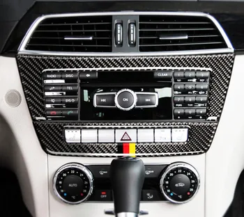 

Carbon Fiber Protector Central Control CD Auto Accessories Car stickers For Benz Mercedes W204 C Class 2010-2013