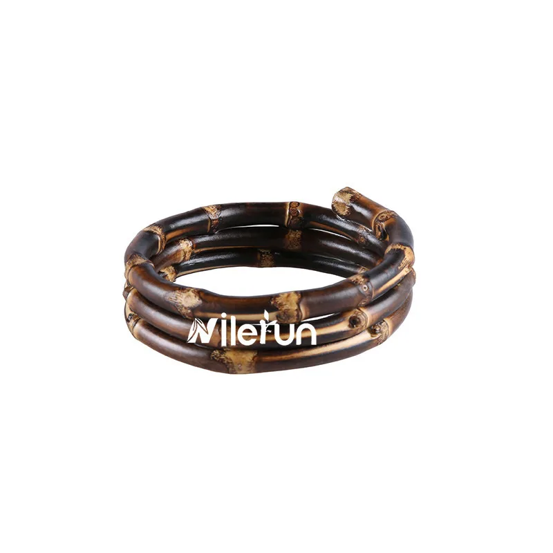 

ancient ways men and women general model of three round black bamboo root bracelet wide flat ZhuBian bamboo bracelets