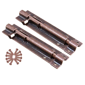 安い 2個ホームドア窓ロックセキュリティミニハードウェアスライドボルトラッチステンレス鋼簡単にインストール引き出し食器棚ゲートとネジ