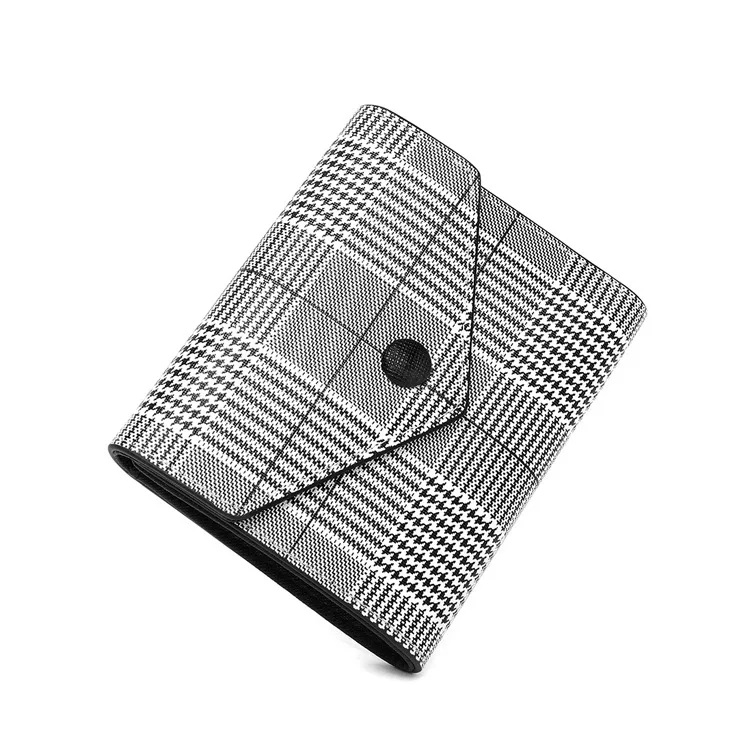 

Leather Wallet 2019 New Style City Commuting Pattern Short Wallet Simple Versatile Purse Autumn And Winter Wallet