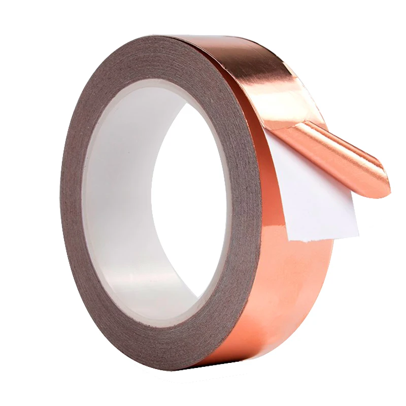 20M 25M Copper Tape Snail Adhesive EMI Shielding Conductive Adhesive Foil Tape for Stained Glass Paper Circuit Electrical Repair