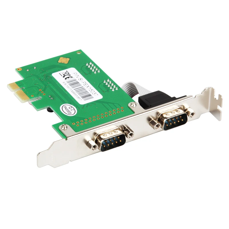 2 порта RS232 PCI-Express X1 плата последовательного доступа WCH382 чипсет DB9 COM порт промышленные карты расширения
