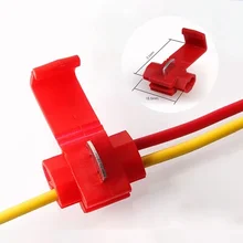 10PCS Scotch Lock Electric Wire Cable Connectors Quick Splice Terminals Crimp Without Breaking Line Free Wire Terminal Clamp