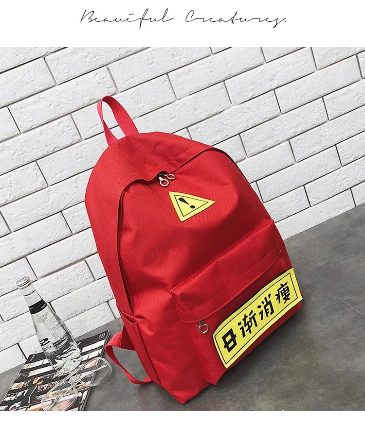 Currently Available Wholesale Canvas Students Backpack Outdoor Large-Volume Backpack Korean-style Schoolbag a Generation of Fat