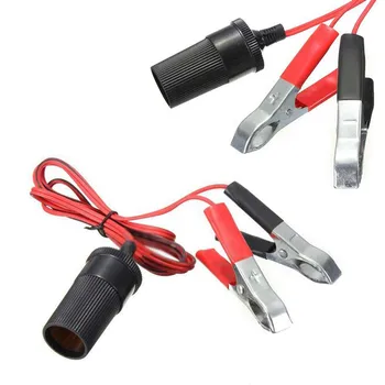 

Car Battery Terminal Clip-On Cigarette Lighter Clamp 12V Power Socket Adapter Plug to Car Boat Car USB Charger