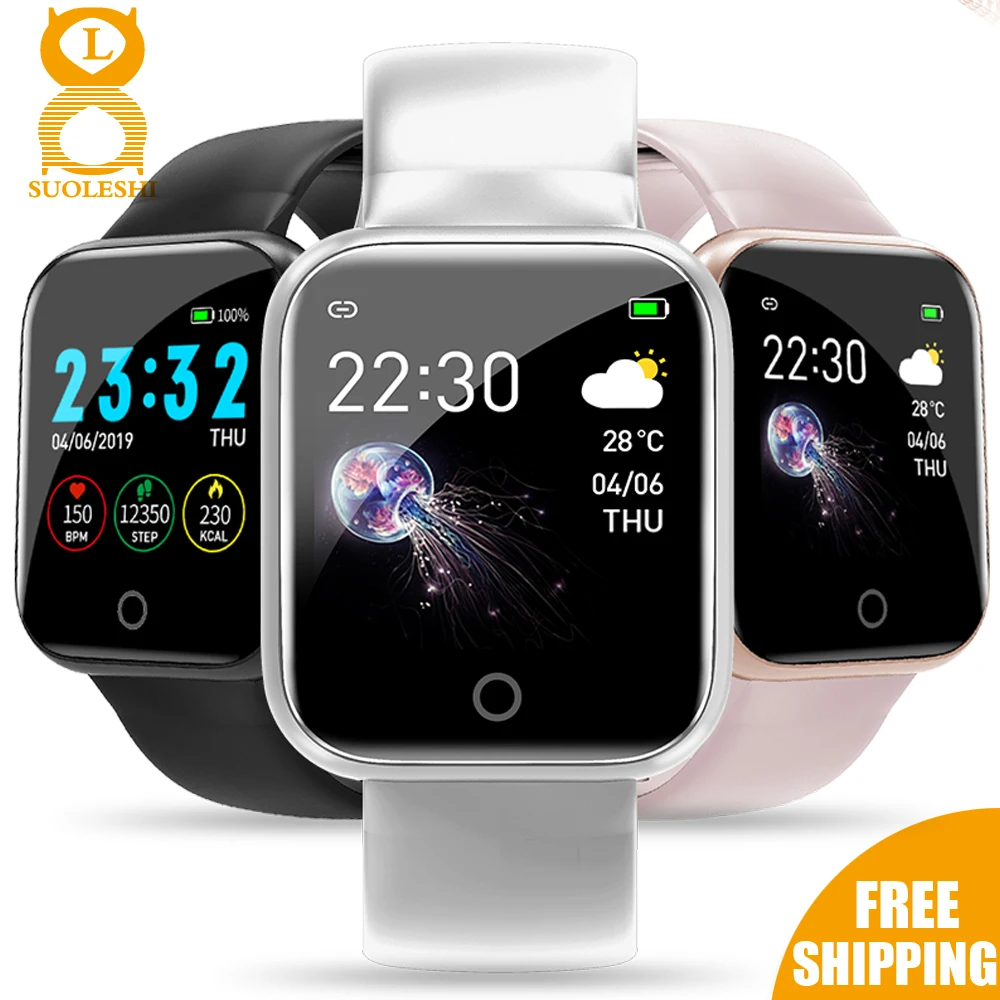 

SUOLESHI® Smart Watch Pedometer Music Control Multiple Dials Heart Rate Fitness Smartwatch Men Women Android IOS for Apple Watch