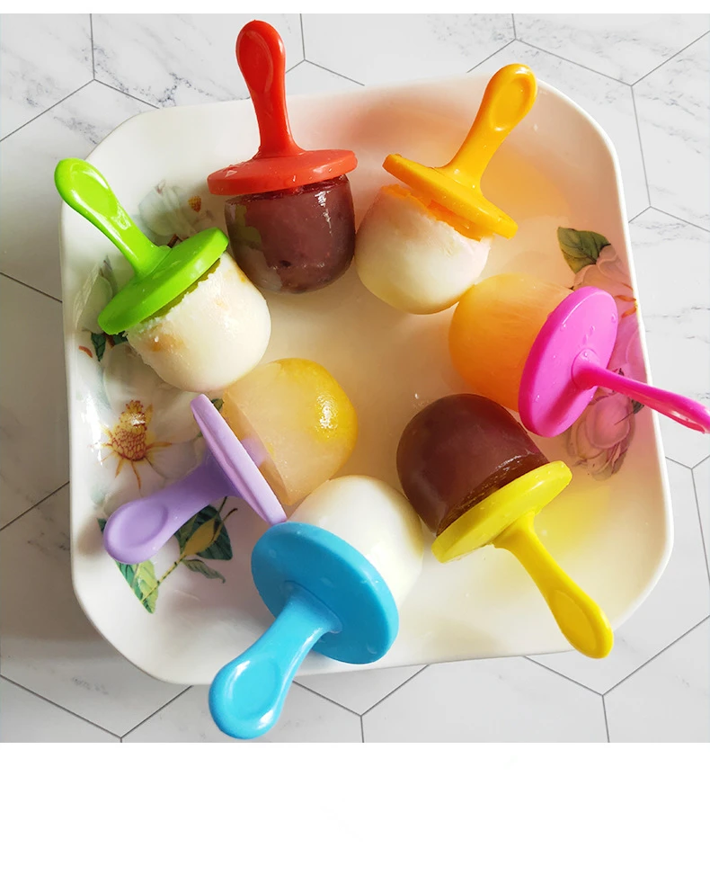 Многофункциональная силиконовая форма для льда, 7 отверстий, форма для Фруктового мороженого, красочная форма для мороженого, форма для мороженого, креативные формы для торта