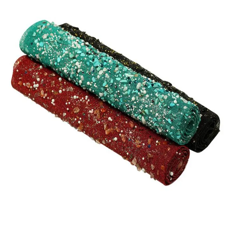 Crushed stone beads mixed color hot melt adhesive mesh drill glass double tip rhinestone plastic clothing accessories | Дом и сад