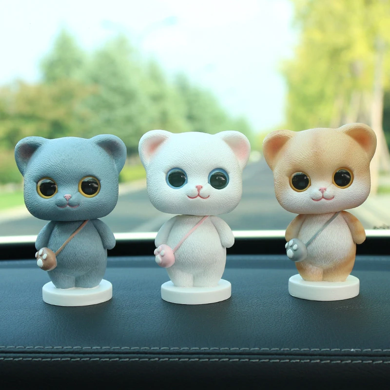 Автомобильные Игрушки для приборной панели Декор кивающая кошка милый орнамент