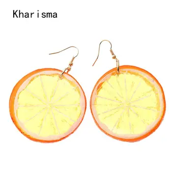 

KHARISMA Various Shapes Tropical Fruit Lemon Dangle Drop Earrings Fashion Jewelry Ethnic Vacation Summer Beach Pendant Earrings