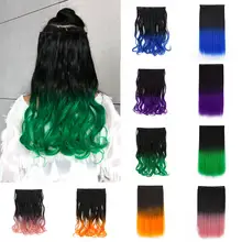 Online Shop 18 Synthetic Ombre Color 5 Clips In Hair Extensions