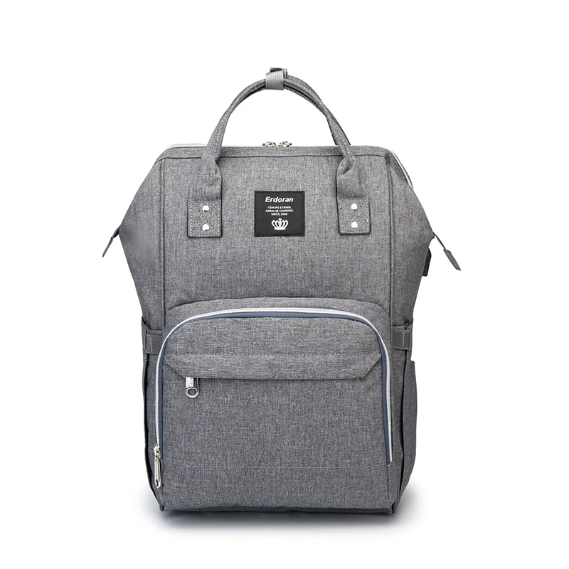 Модная сумка для подгузников, сумка для мам, сумка для мам, для детей, Большой Вместительный рюкзак для коляски, сумка для беременных, сумка для детских подгузников, сумка для кормления - Цвет: Dark gray