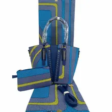 В африканском стиле по последней моде; воск и сумочек в тон, комплект одежды, 3 элемента одежды, шт./компл. Анкара воск сумочка в комплекте 6 ярдов Африканский воск хлопчатобумажная ткань