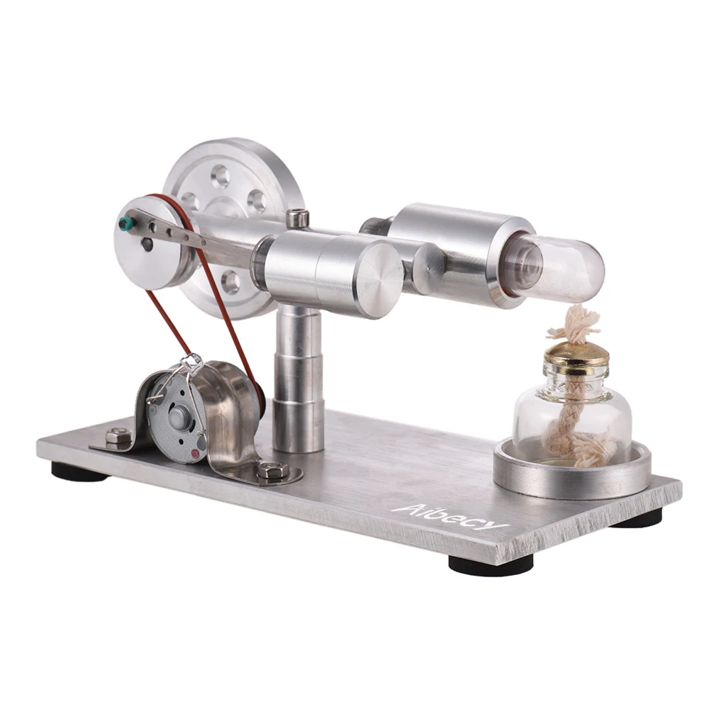 

Hot Air Stirling Engine Motor Model Electricity Power Generator with LED Physics Educational Toys for Kids Scientific Gift 2018