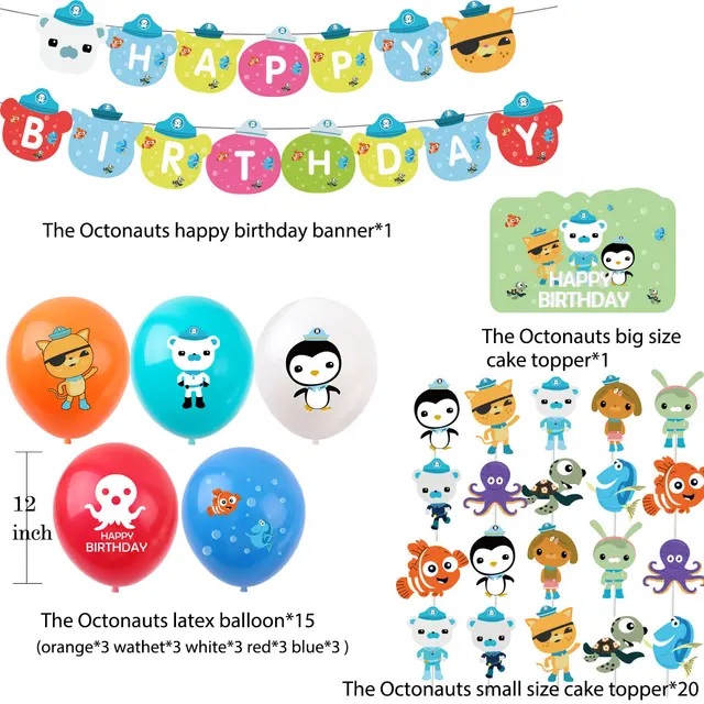 Transform your party into an unforgettable underwater adventure with the Octonauts Balloon with Cake Topper Banner.