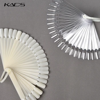 

24pcs False Nail Tips Fan Style Natural Clear Fake Nail Display Acrylic Gel Polish Practice Chart Palette Manicure Display Tools