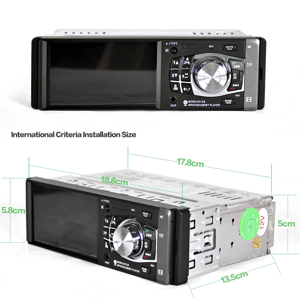 Discount Universal 4.1" 1 Din Car Audio Auto Radio Stereo MP5 Player FM BT 2.0 Support Rear View Camera USB Steering Wheel Remote Control 2